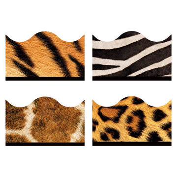 TREND® Terrific Trimmers Print Board Trim, 2.25" X 156 Ft, Animal Prints, Assorted Colors-designs freeshipping - TVN Wholesale
